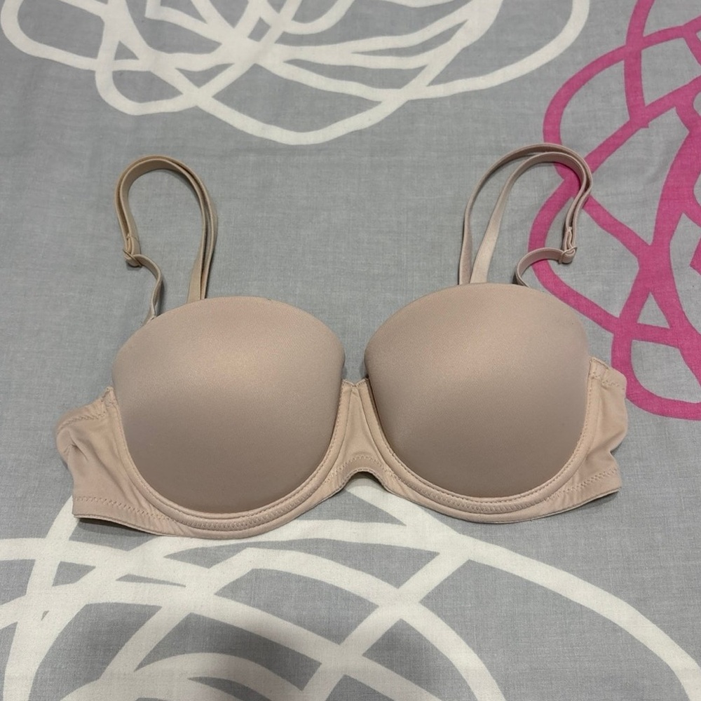Victoria’s Secret PINK Nude Wear Everywhere Multi-Way Push-Up Bra